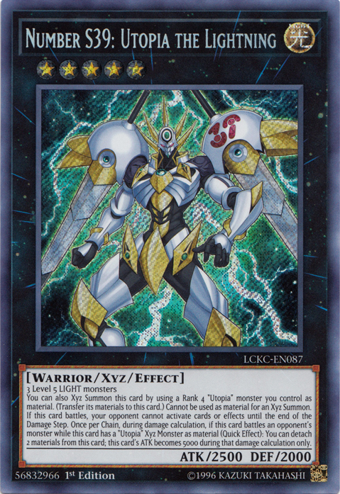 Number S39: Utopia the Lightning [LCKC-EN087] Secret Rare | Exor Games New Glasgow