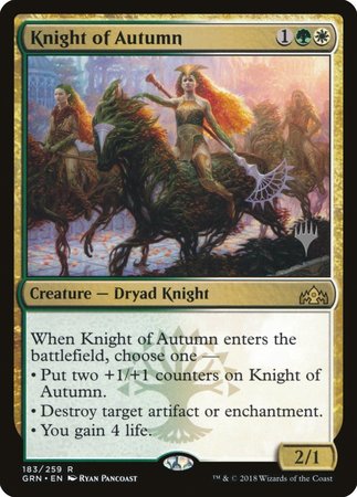 Knight of Autumn [Guilds of Ravnica Promos] | Exor Games New Glasgow