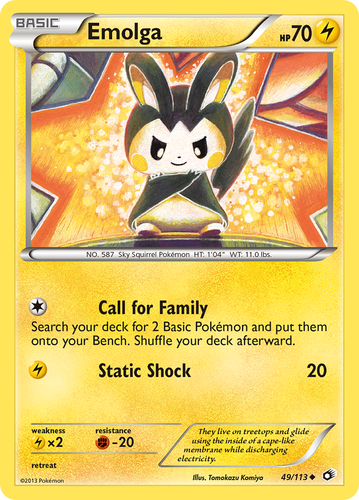 Emolga (49/113) [Black & White: Legendary Treasures] | Exor Games New Glasgow