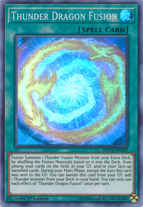 Thunder Dragon Fusion [MP19-EN199] Super Rare | Exor Games New Glasgow