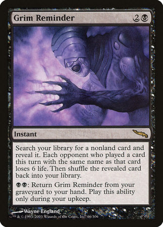 Grim Reminder [Mirrodin] | Exor Games New Glasgow