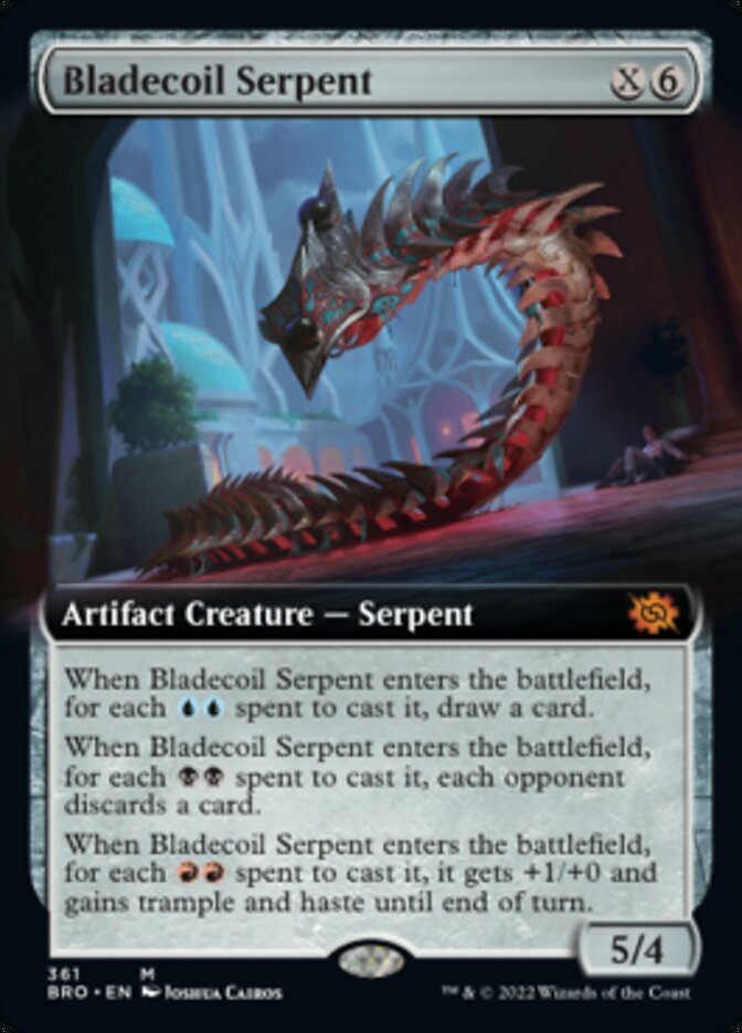 Bladecoil Serpent (Extended Art) [The Brothers' War] | Exor Games New Glasgow