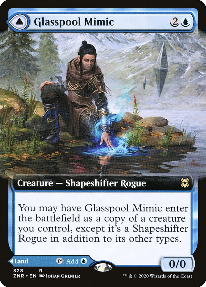 Glasspool Mimic // Glasspool Shore (Extended Art) [Zendikar Rising] | Exor Games New Glasgow