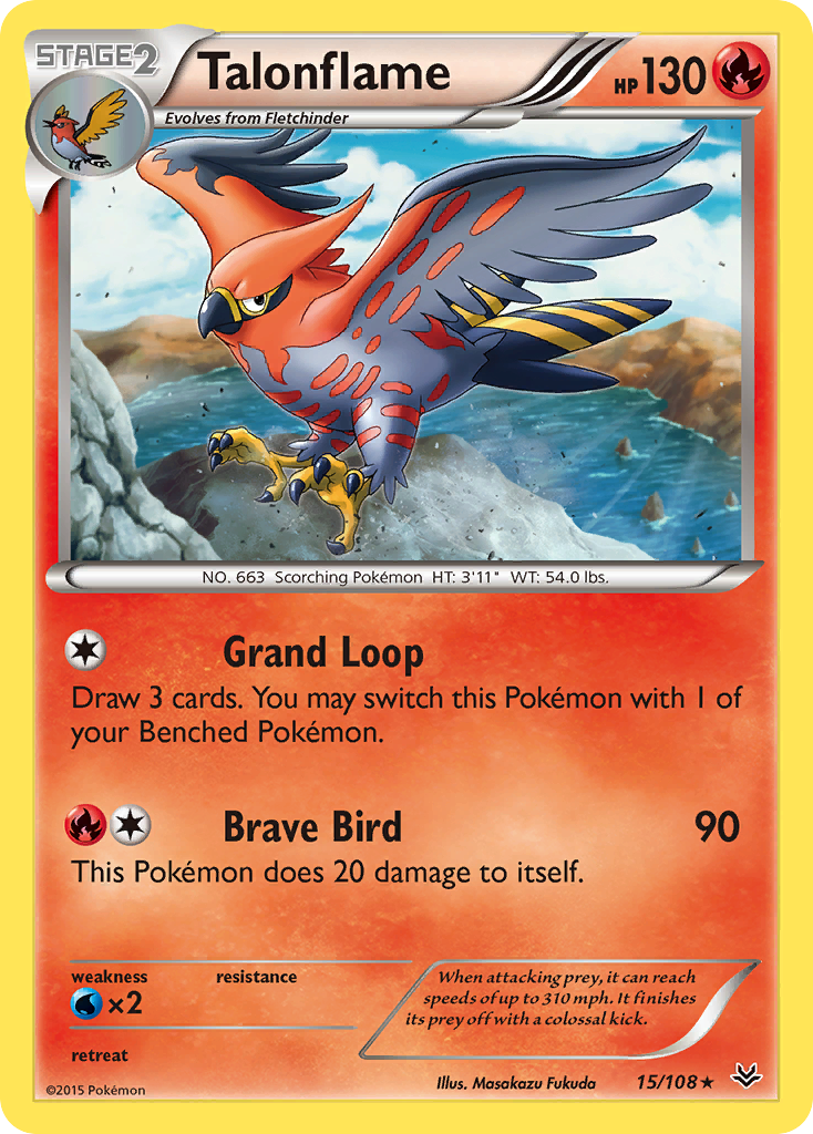 Talonflame (15/108) [XY: Roaring Skies] | Exor Games New Glasgow