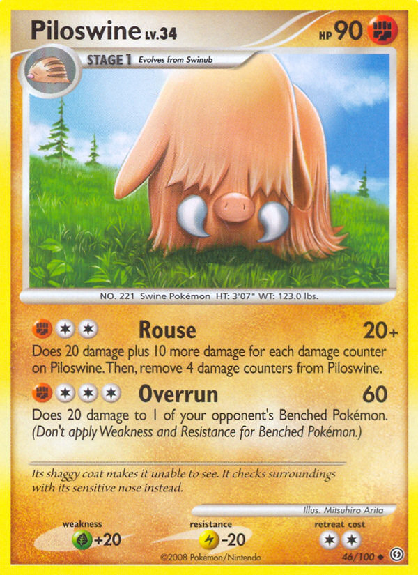 Piloswine (46/100) [Diamond & Pearl: Stormfront] | Exor Games New Glasgow