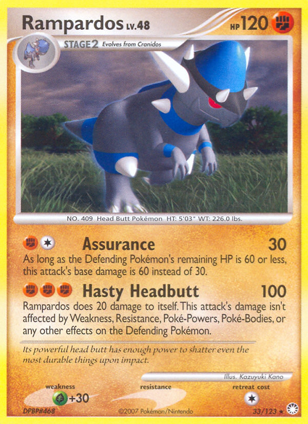 Rampardos (33/123) [Diamond & Pearl: Mysterious Treasures] | Exor Games New Glasgow
