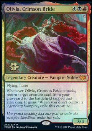 Olivia, Crimson Bride [Innistrad: Crimson Vow Prerelease Promos] | Exor Games New Glasgow