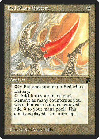 Red Mana Battery [Legends] | Exor Games New Glasgow
