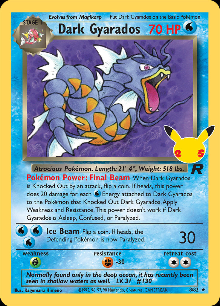 Dark Gyarados (8/82) [Celebrations: 25th Anniversary - Classic Collection] | Exor Games New Glasgow