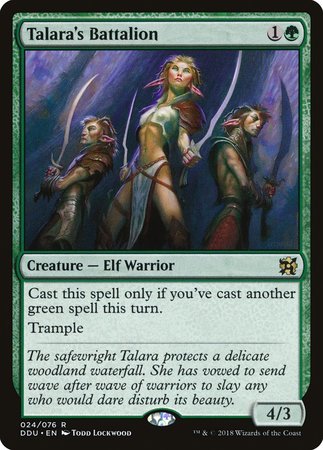 Talara's Battalion [Duel Decks: Elves vs. Inventors] | Exor Games New Glasgow