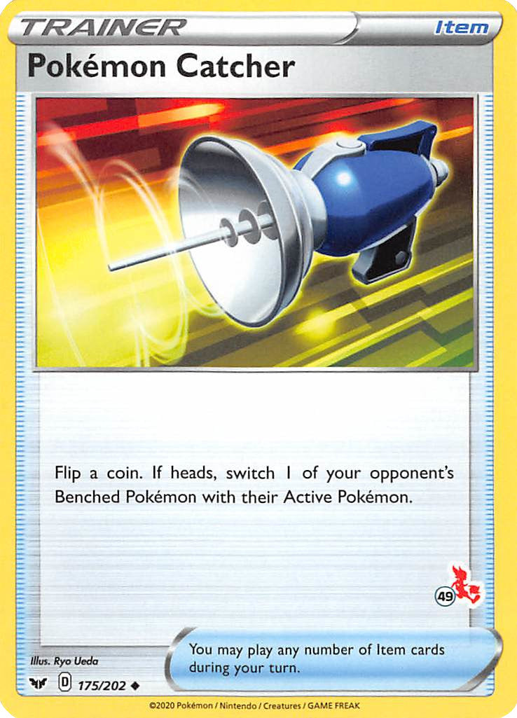 Pokemon Catcher (175/202) (Cinderace Stamp #49) [Battle Academy 2022] | Exor Games New Glasgow