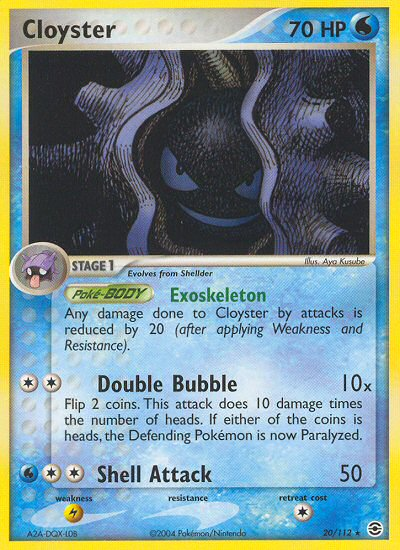 Cloyster (20/112) [EX: FireRed & LeafGreen] | Exor Games New Glasgow