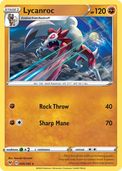 Lycanroc (095/185) [Sword & Shield: Vivid Voltage] | Exor Games New Glasgow