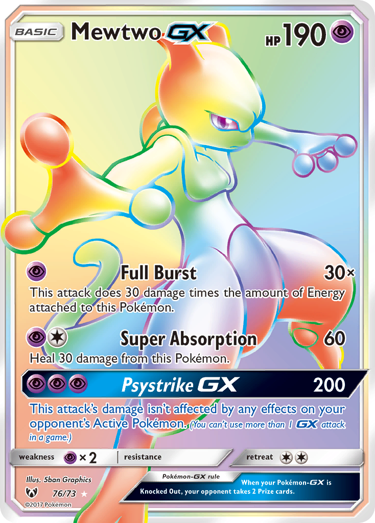 Mewtwo GX (76/73) [Sun & Moon: Shining Legends] | Exor Games New Glasgow