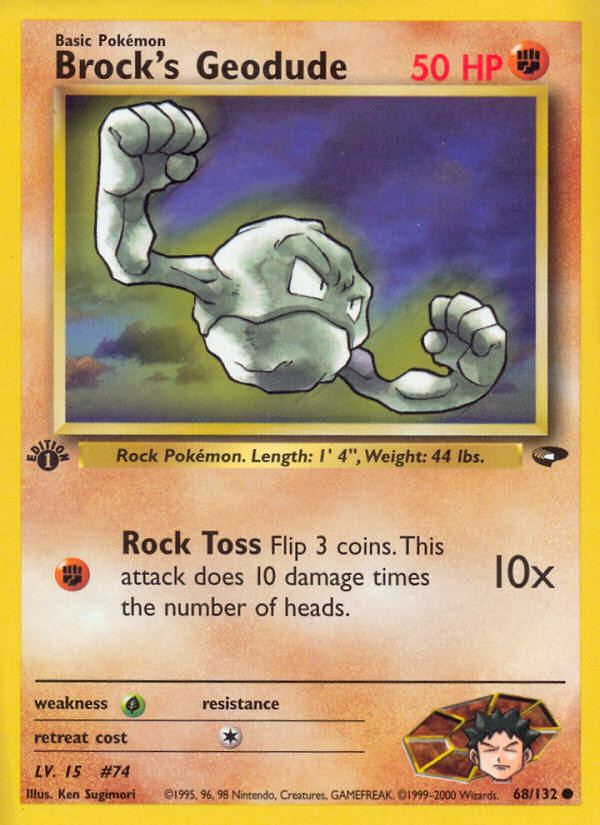 Brock's Geodude (68/132) [Gym Challenge 1st Edition] | Exor Games New Glasgow