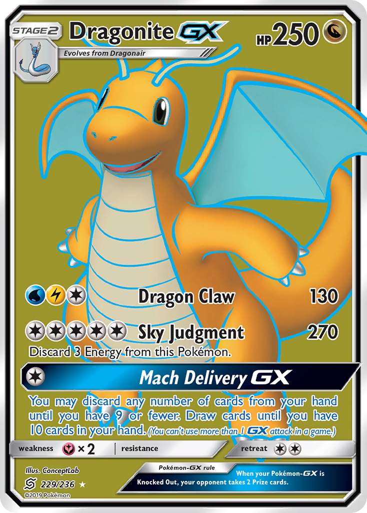 Dragonite GX (229/236) [Sun & Moon: Unified Minds] | Exor Games New Glasgow