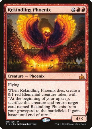 Rekindling Phoenix [Rivals of Ixalan Promos] | Exor Games New Glasgow