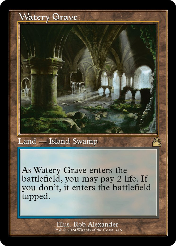 Watery Grave (Retro) [Ravnica Remastered] | Exor Games New Glasgow