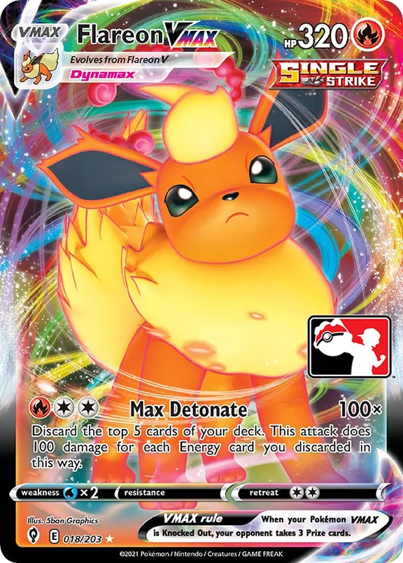 Flareon VMAX (018/203) [Prize Pack Series One] | Exor Games New Glasgow