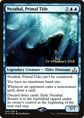 Nezahal, Primal Tide [Rivals of Ixalan Promos] | Exor Games New Glasgow