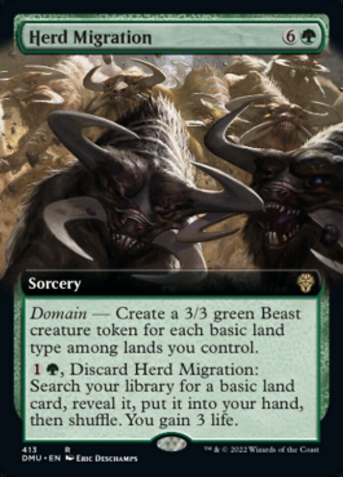 Herd Migration (Extended Art) [Dominaria United] | Exor Games New Glasgow