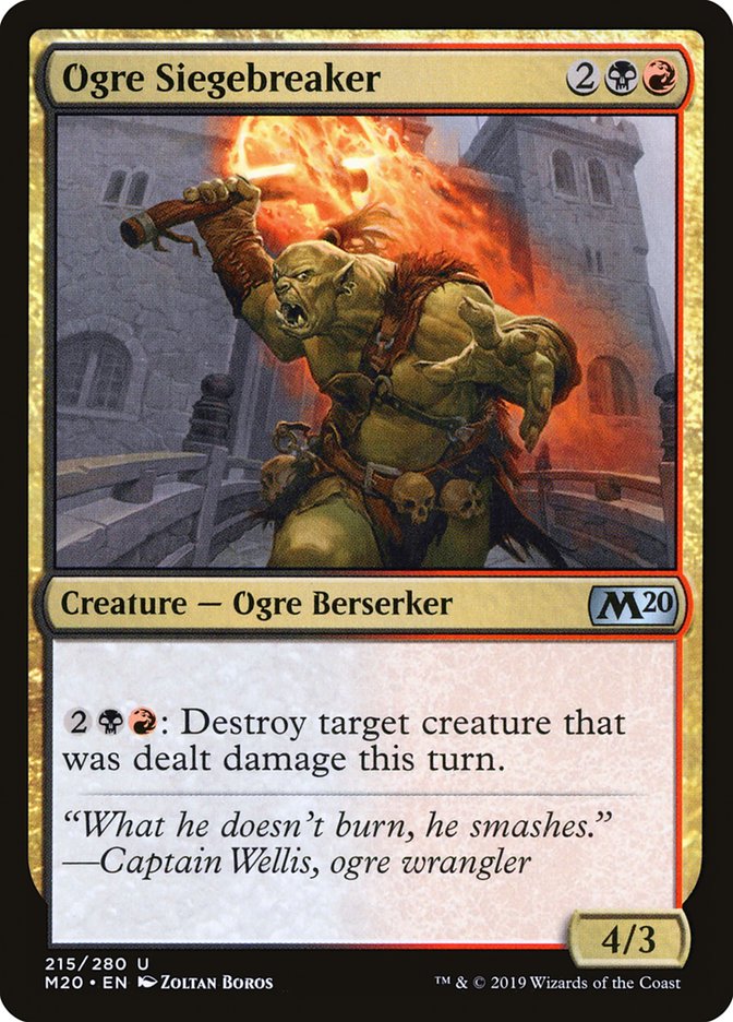 Ogre Siegebreaker [Core Set 2020] | Exor Games New Glasgow