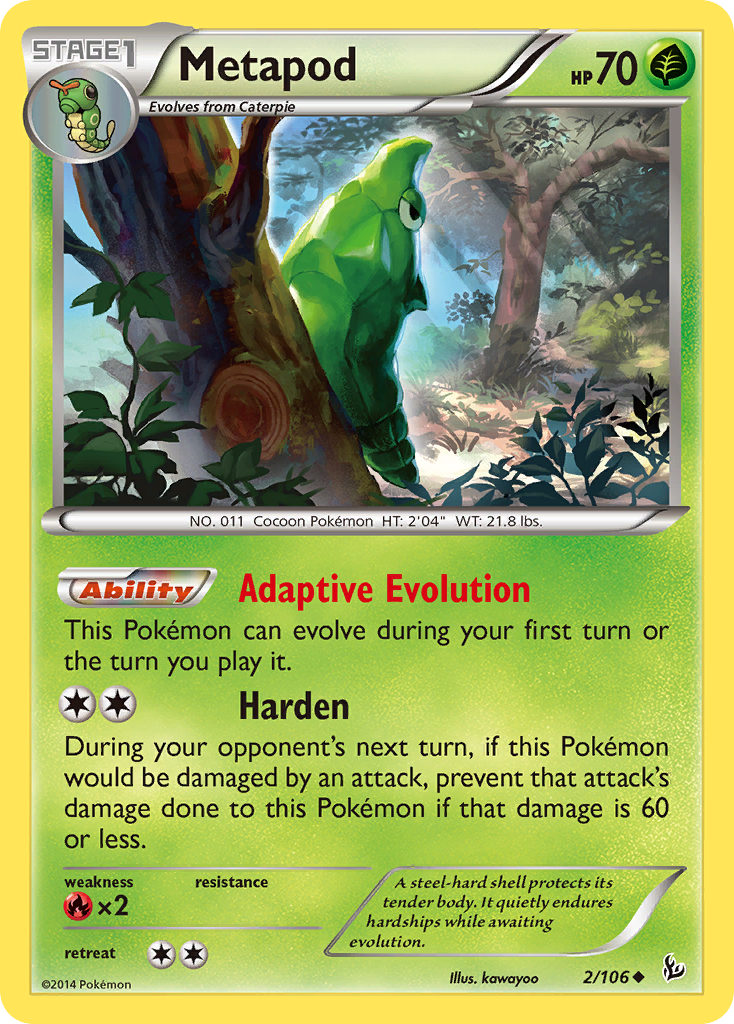 Metapod (2/106) [XY: Flashfire] | Exor Games New Glasgow