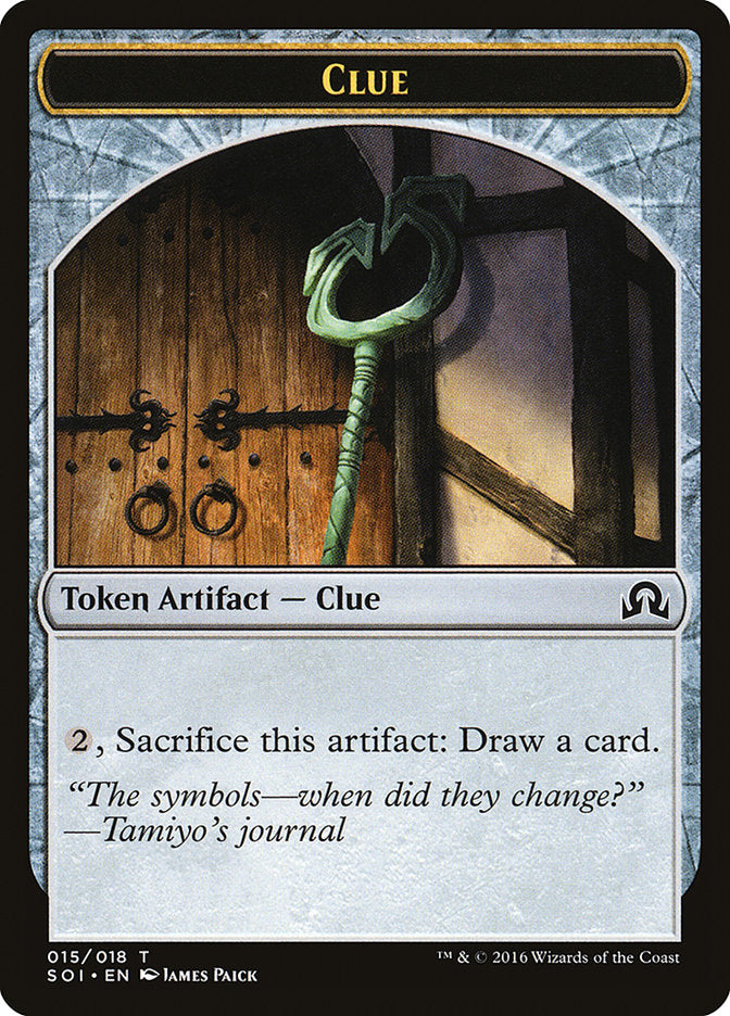 Clue (015/018) [Shadows over Innistrad Tokens] | Exor Games New Glasgow