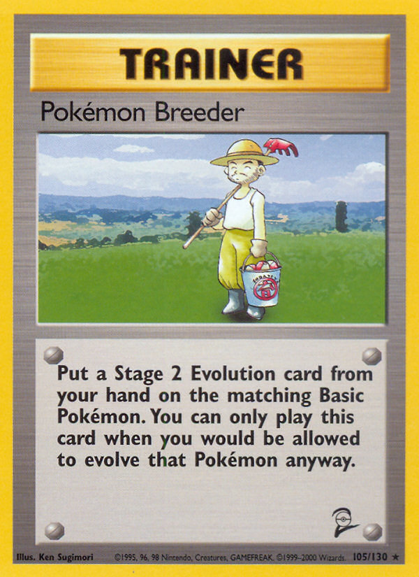 Pokemon Breeder (105/130) [Base Set 2] | Exor Games New Glasgow