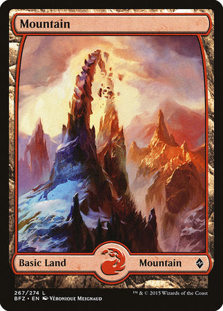 Mountain (267) - Full Art [Battle for Zendikar] | Exor Games New Glasgow