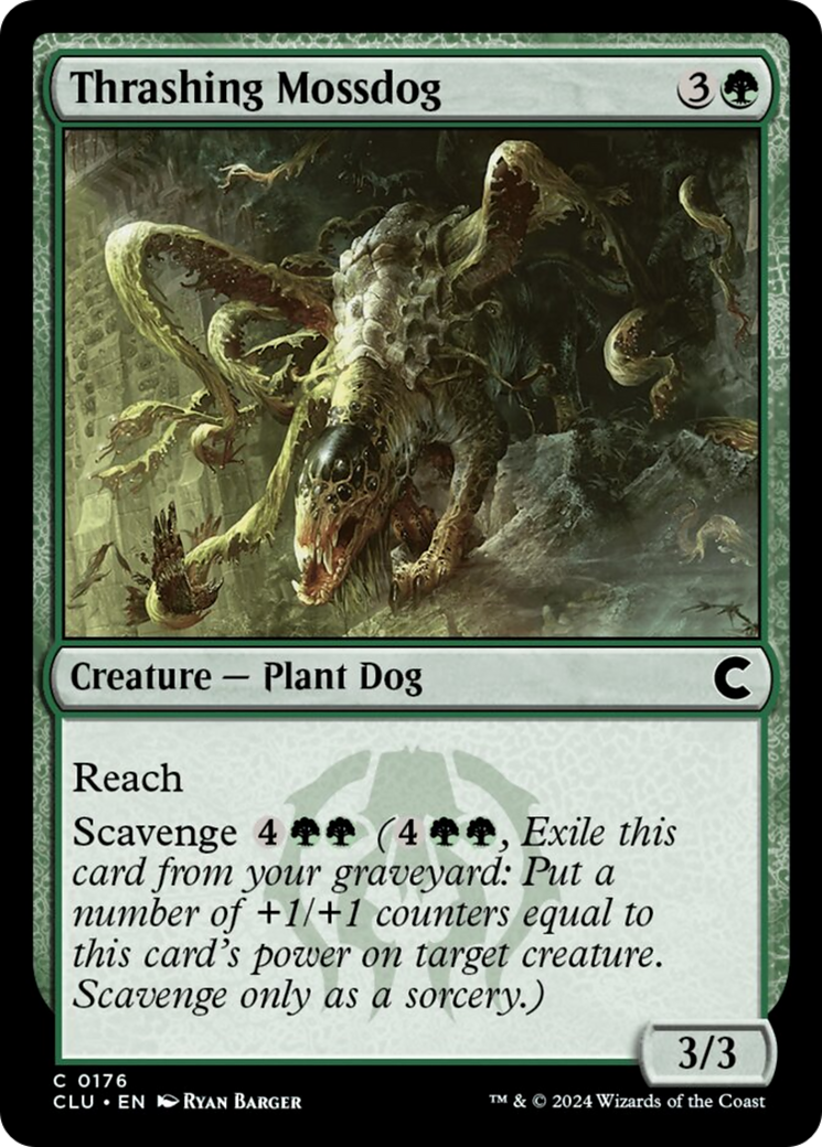 Thrashing Mossdog [Ravnica: Clue Edition] | Exor Games New Glasgow