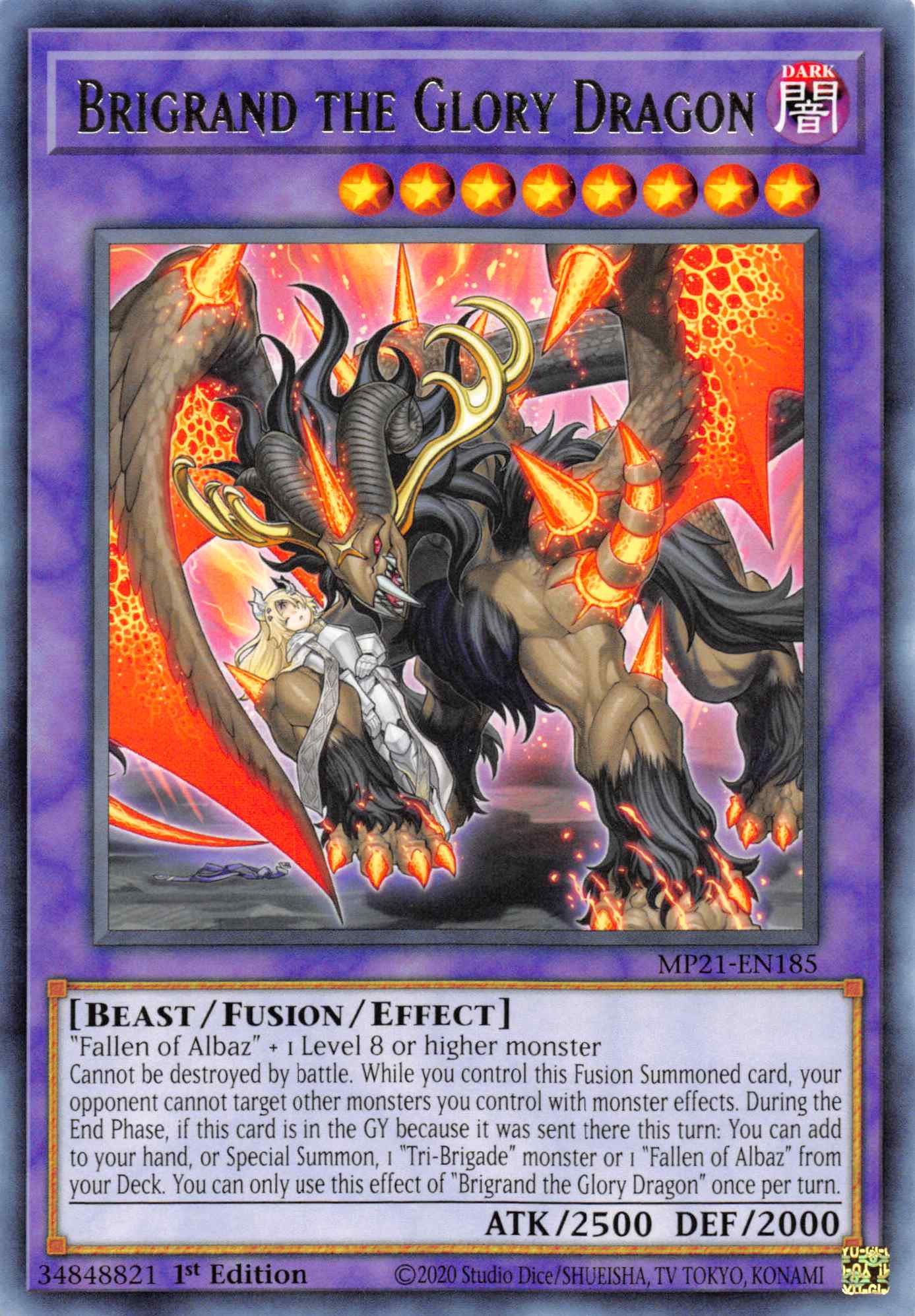 Brigrand the Glory Dragon [MP21-EN185] Rare | Exor Games New Glasgow