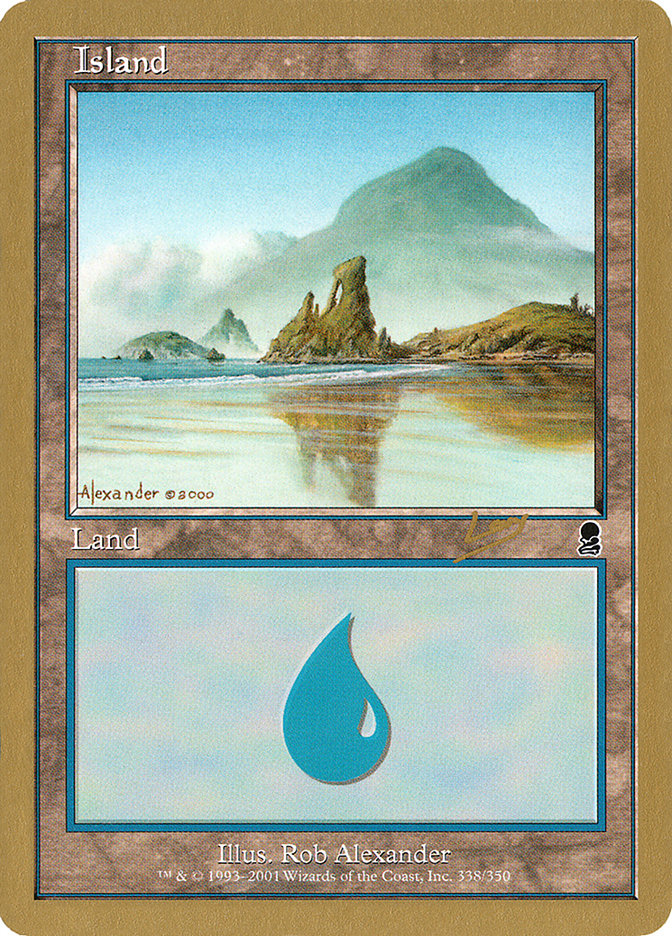 Island (rl338) (Raphael Levy) [World Championship Decks 2002] | Exor Games New Glasgow