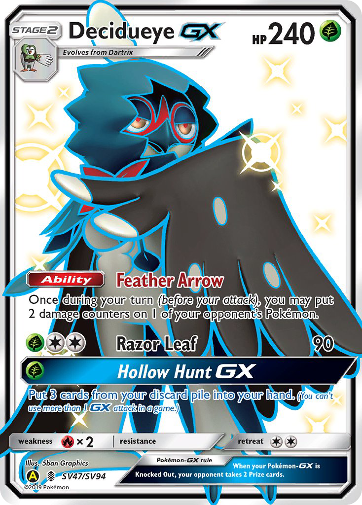 Decidueye GX (SV47/SV94) [Sun & Moon: Hidden Fates - Shiny Vault] | Exor Games New Glasgow