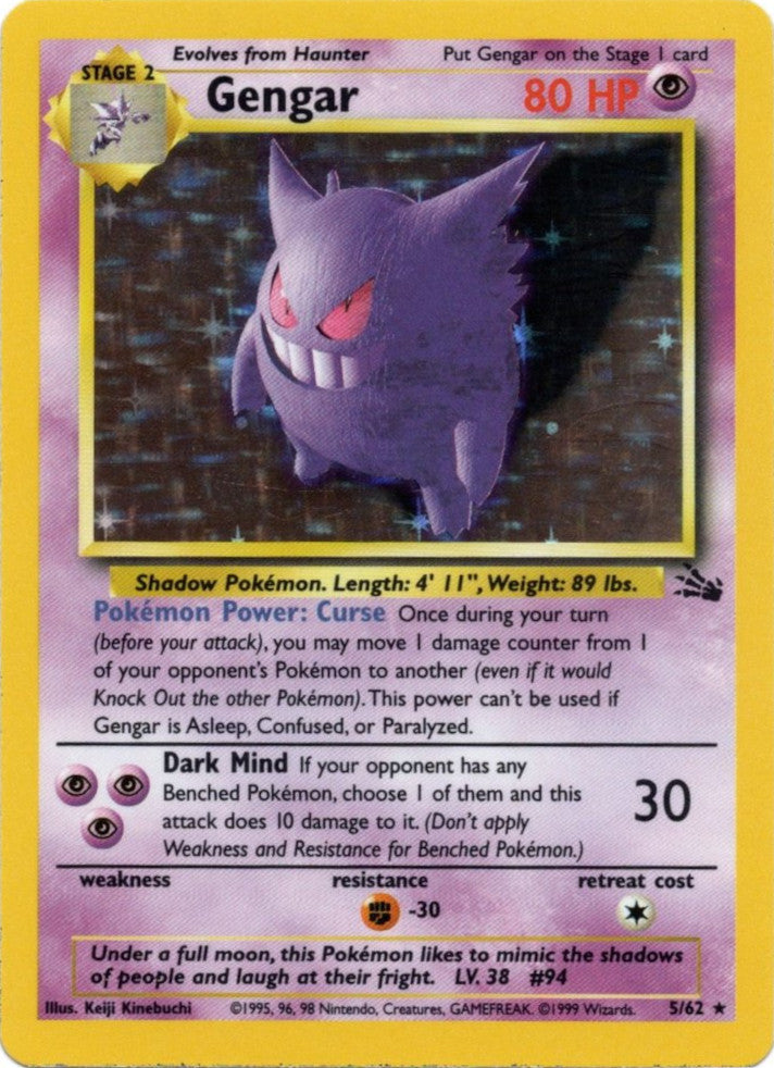 Gengar (5/62) [Fossil Unlimited] | Exor Games New Glasgow