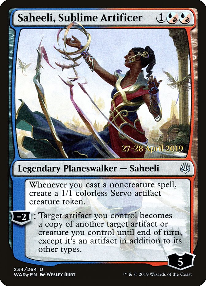 Saheeli, Sublime Artificer  [War of the Spark Prerelease Promos] | Exor Games New Glasgow