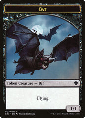 Bat // Vampire Double-sided Token [Commander 2017 Tokens] | Exor Games New Glasgow