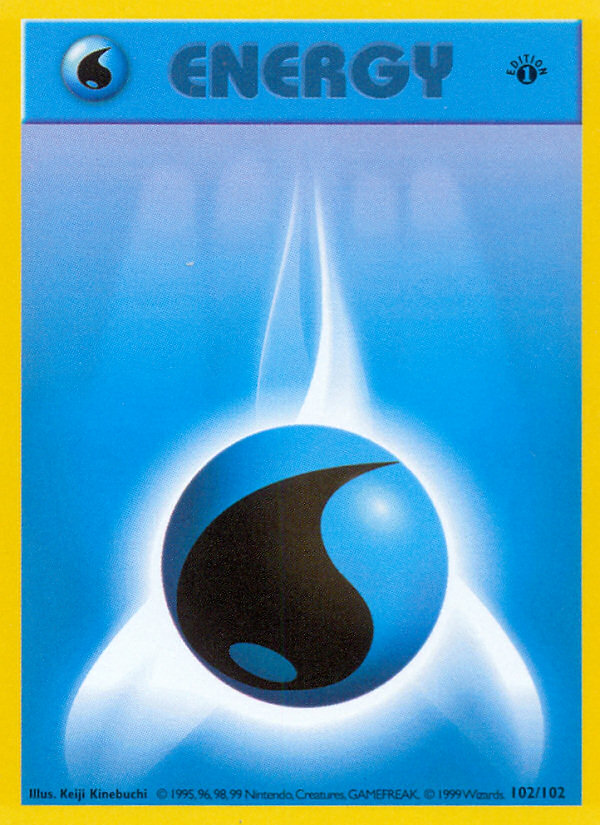 Water Energy (102/102) (Shadowless) [Base Set 1st Edition] | Exor Games New Glasgow