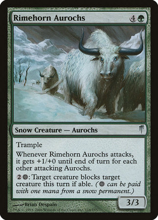 Rimehorn Aurochs [Coldsnap] | Exor Games New Glasgow