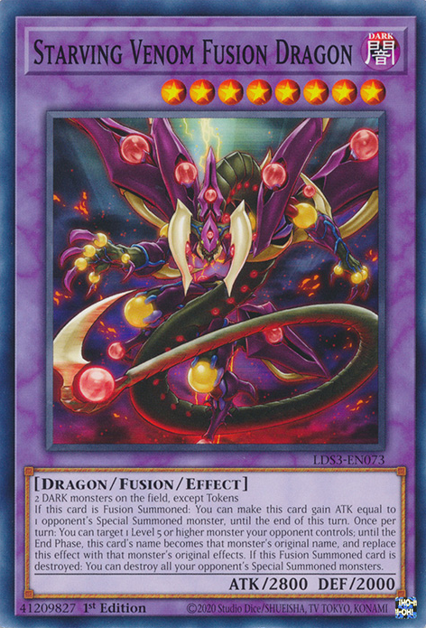 Starving Venom Fusion Dragon [LDS3-EN073] Common | Exor Games New Glasgow