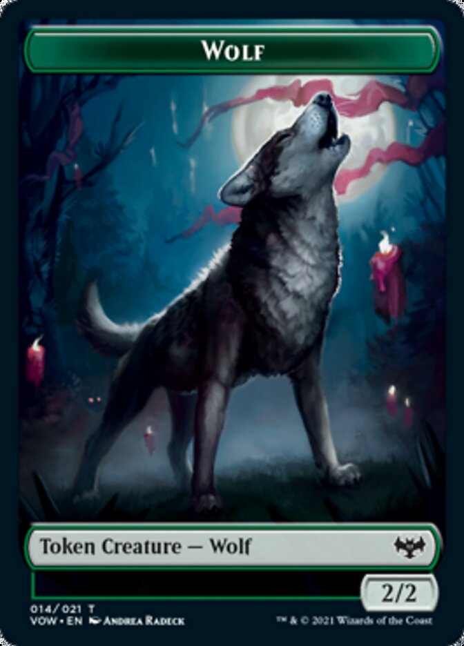 Wolf Token (014) [Innistrad: Crimson Vow Tokens] | Exor Games New Glasgow