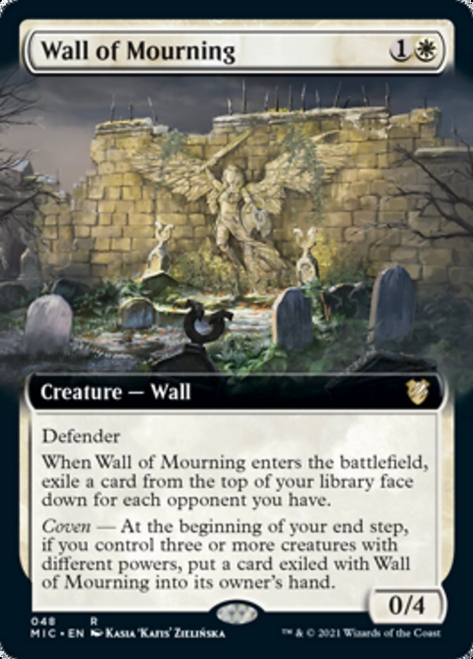 Wall of Mourning (Extended) [Innistrad: Midnight Hunt Commander] | Exor Games New Glasgow