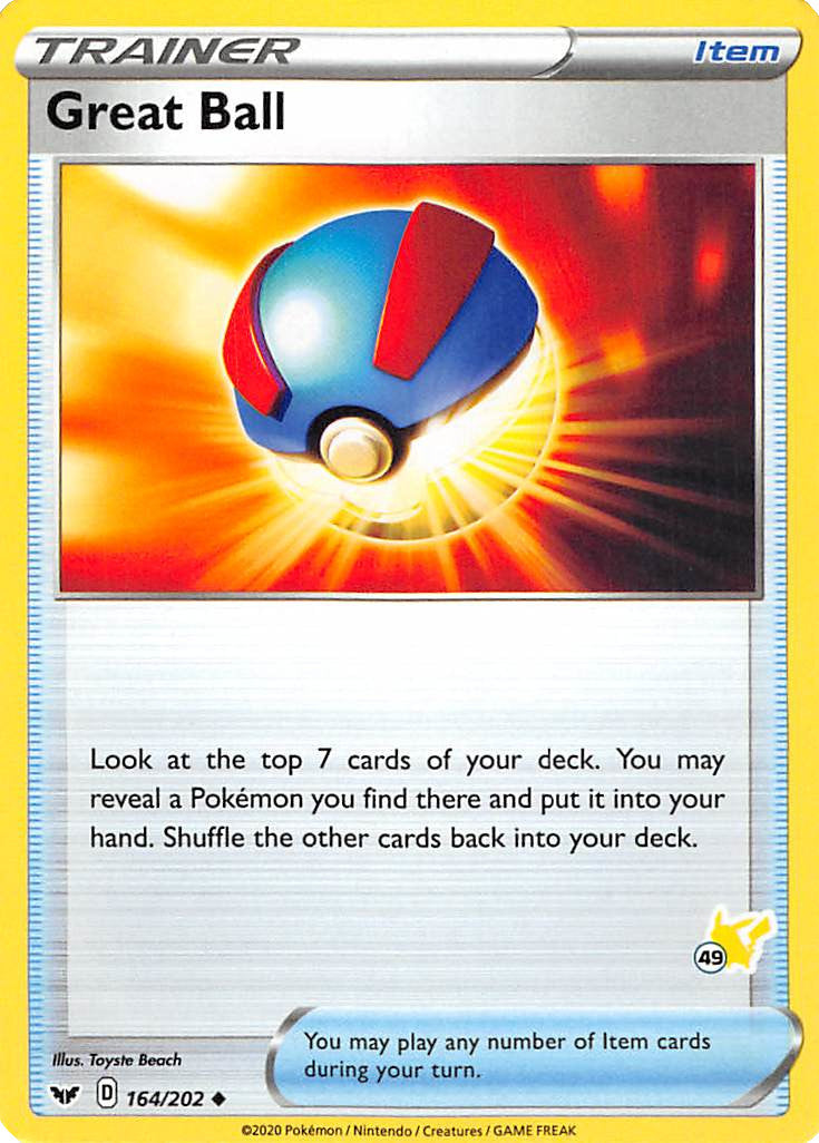 Great Ball (164/202) (Pikachu Stamp #49) [Battle Academy 2022] | Exor Games New Glasgow