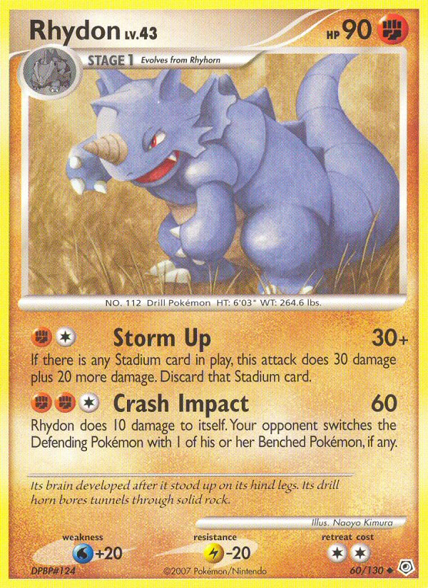 Rhydon (60/130) [Diamond & Pearl: Base Set] | Exor Games New Glasgow