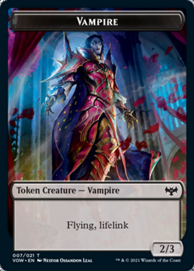 Vampire Token (007) [Innistrad: Crimson Vow Tokens] | Exor Games New Glasgow