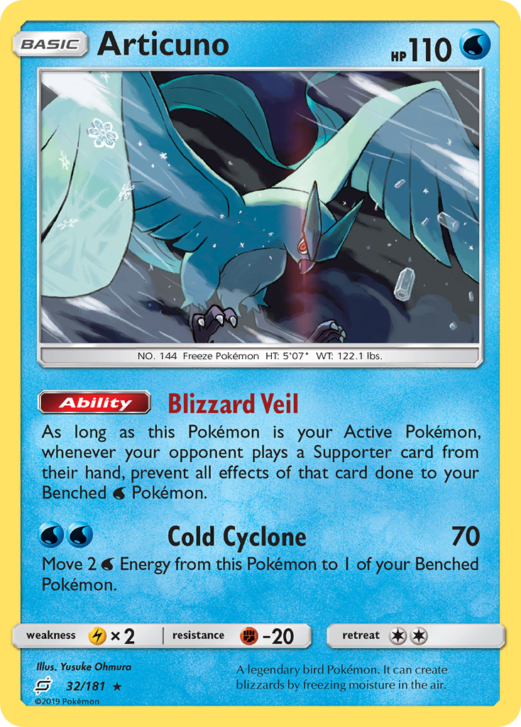 Articuno (32/181) [Sun & Moon: Team Up] | Exor Games New Glasgow