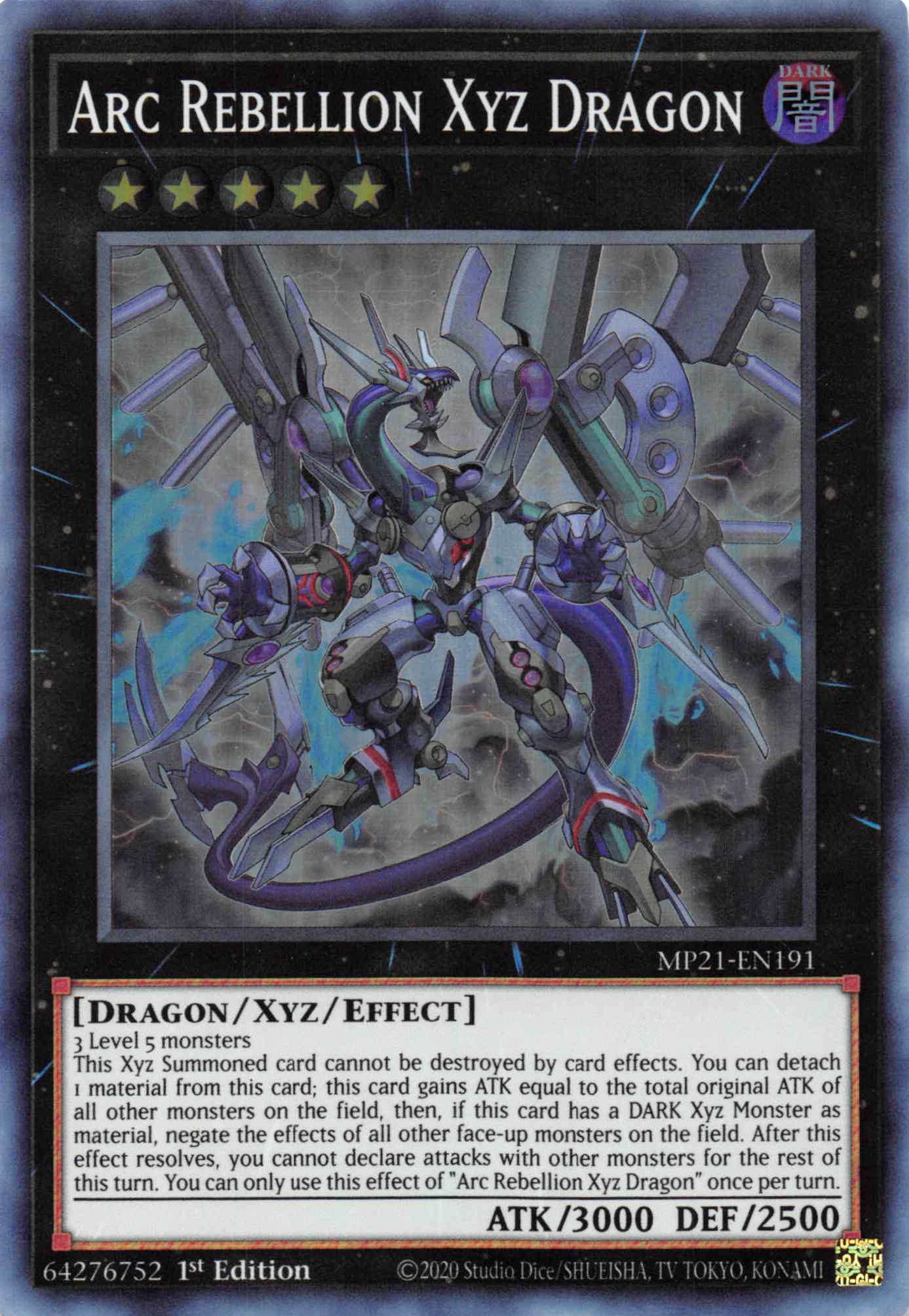 Arc Rebellion Xyz Dragon [MP21-EN191] Super Rare | Exor Games New Glasgow