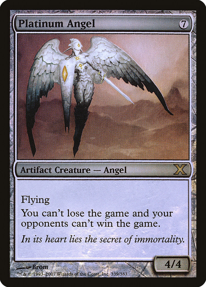 Platinum Angel (Premium Foil) [Tenth Edition] | Exor Games New Glasgow