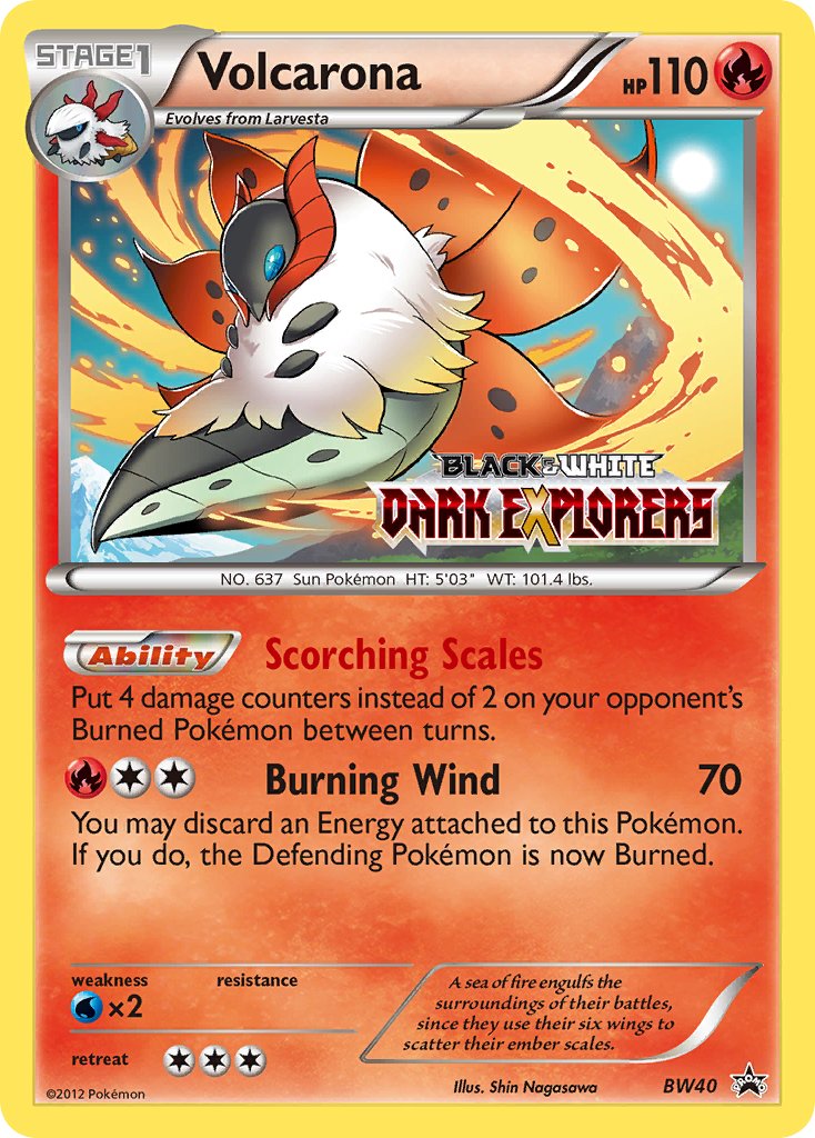 Volcarona (BW40) (Staff Prerelease Promo) [Black & White: Black Star Promos] | Exor Games New Glasgow