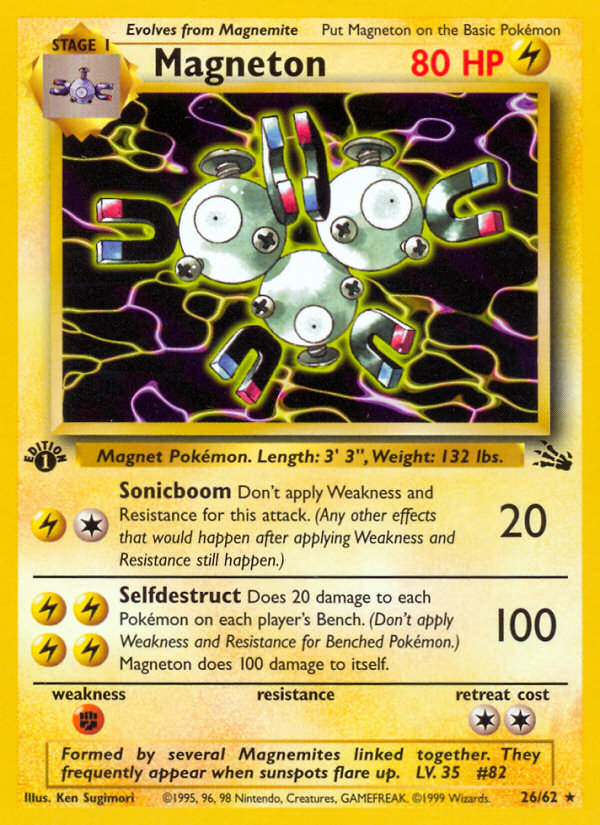 Magneton (26/62) [Fossil 1st Edition] | Exor Games New Glasgow